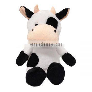 Cheap price small size plush cow for MILK promotion toy