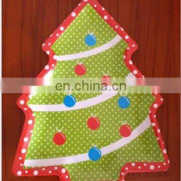 New custom print melamine dish plate with christmas tree printing (melamine dishware ,melamine ware,melaminetableware )