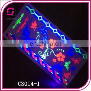 fashion glow in dark body tattoo designs from yiwu china markt