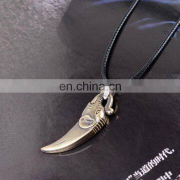 Men's Jewelry Metal Ivory Elephants Teeth Spike Pendant Necklaces