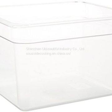 rectangular sous vide container with lid for sosu vide cooking for anova joule sansaire