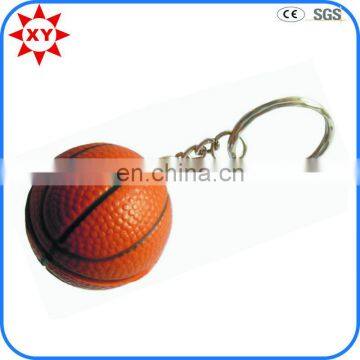 Hot sales 3d basketball soft pvc keychain