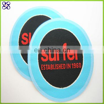 iron on textile embroidery woven patches custom