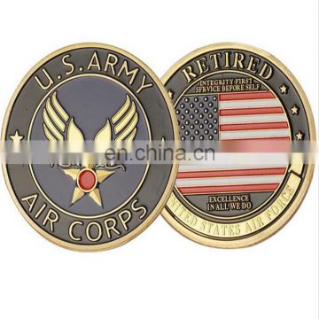 Gold Plated Metal Medal U.S.A Army Air Corps Challenge Coins Collectibles