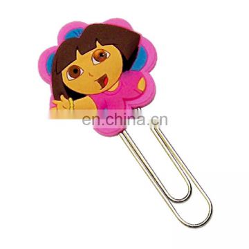 Custom pvc light little cartoon girl bookmark wholesale