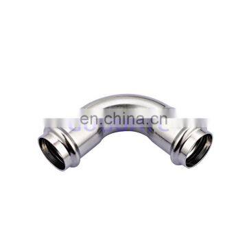 Hot/cold water stainless steel 304 pipe joint press fit fittings adapter DN15/20/25/32/40/50 elbow 90 degree fitting