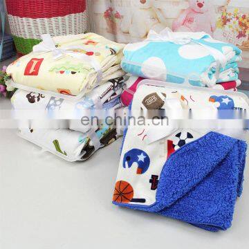 2018 Soft Cotton Double-deck Floral Printed Kids Home Moving Baby Swaddle Blanket