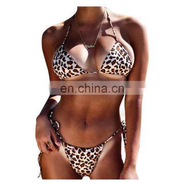 2019 new style Europe and America sexy split swimsuit leopard-print bikini swimsuit