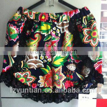 ladies lace floral shorts