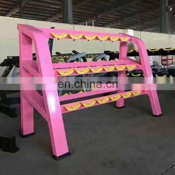 Commercial Gym Equipment 3 Tier Beauty Dumbbell Rack photo-2