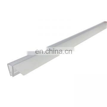 pvc 90D glass door hard-soft side waterproof strip for 6mm - 10mm glass