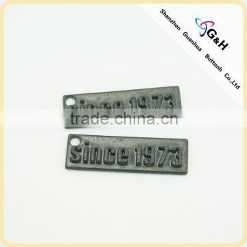 custom metal tag, hand bag tag, clothing tag