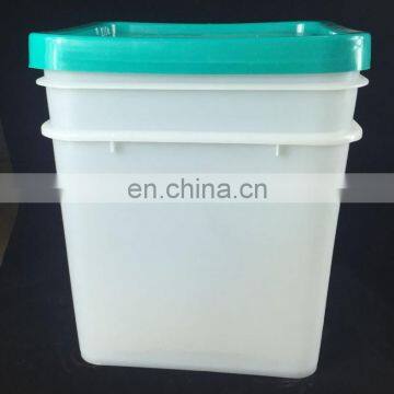 4-галлонная квадратная пластиковая ведро пищевого качества с ручкой и крышкой photo-6