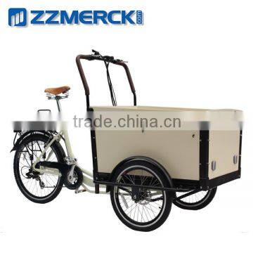 Power Assist Motor Cargo Bike with Box Canopy