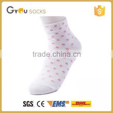 wholesale socks from china ,cotton ankle tube socks for young girls with dot pattern