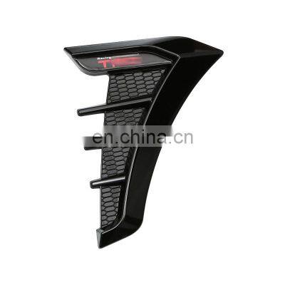 Universal Car Glossy Shark Side Decor Door Fender Vent Air Wing Cover Trim Black Carbon  Car Universal Side Wing Cover