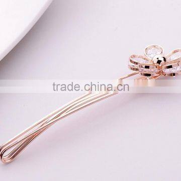 2015 new model FMYZJ0048 fashion metal flower hair barrete clip wholesale