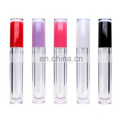 Stock Ready to Ship 5 ml Empty Colorful Color Lid Lip Gloss Tube With Applicator With Collar