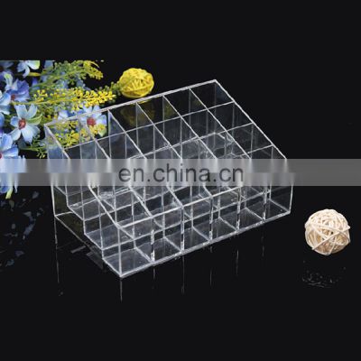 24 Lipstick Holder Display Stand Clear Acrylic Cosmetic Organizer Makeup Case Sundry Storage organizador