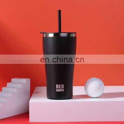 530ml Portable Straw Style Vacuum Insulated Stainless Steel Coffee Bottle