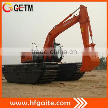 Amphibious excavator for ditch excavation