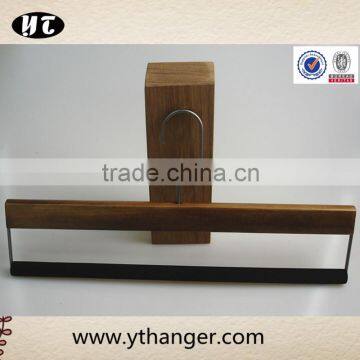 Wooden Clothes Hanger Luxury and Pants Hanger With Velvet Bar photo-3