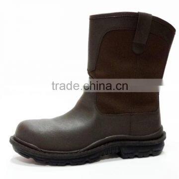 Best Quality Brown Color Pull-up Rubber Sole Safety Rigger Boots photo-3
