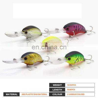 New 90mm 12.5g Hard Plastic Crank Fishing Lure Artificial Fish Bait Crank Lure photo-2