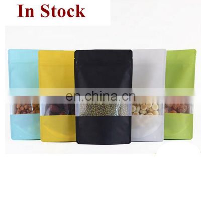 plastic clear front smell proof custom printed zip lock foil mylar bags with window