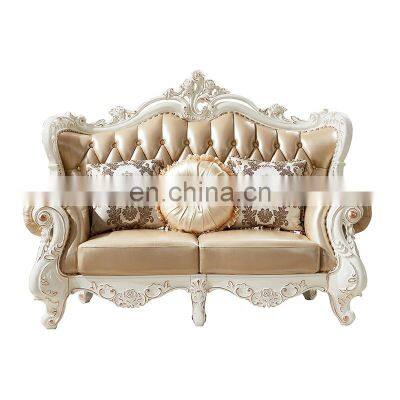 Antique Sofa European Genuine Leather classic 1+2+3 living room Sofa Set