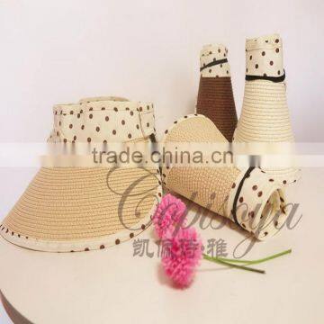 2015 Foldable ladies girl sun straw woven hat