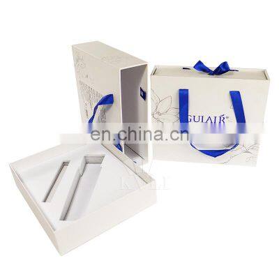 Private Label Personal Empty Skin Care Packaging Set With Handle Paper Cosmetic Gift Box