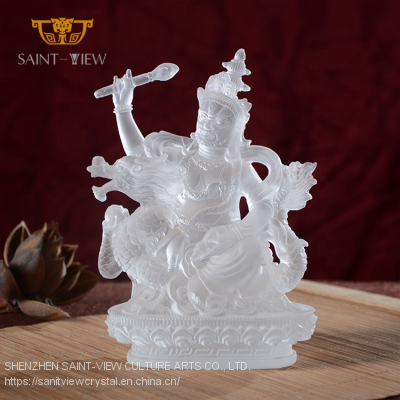 Factory Wholesale Five Ways God of Wealth Crystal Buddhism Statue Figurine photo-2