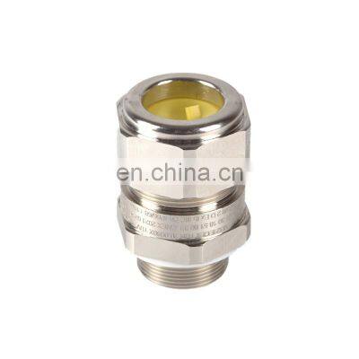 CE ATEX UL-approval Single Sealing Stuffing Explosion-Proof Nickel Plated E1w Cable Gland For Junction Box photo-2