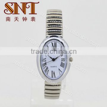 Simple style alloy watch with stainless steel expansion band