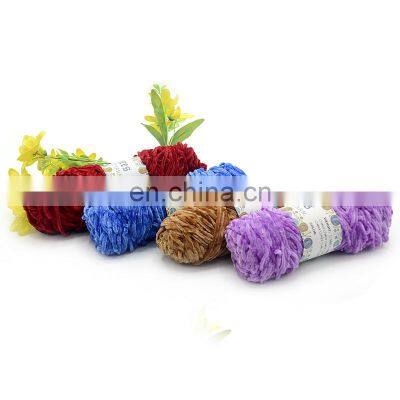 Super Soft Manufacturer Colorful Chunky Chenille Yarn Crochet Baby Velvet Yarn