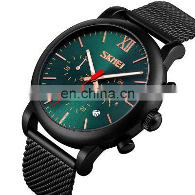 Brand Your Logo Skmei 9203 Stainless Steel Strap Quartz Men Wristwatch Waterproof 3ATM