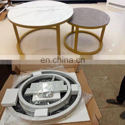 Luxury Coffee Tables Marble Coffee Table Living Room Simple Tea Center Table Set Small Round Apartment Center photo-5