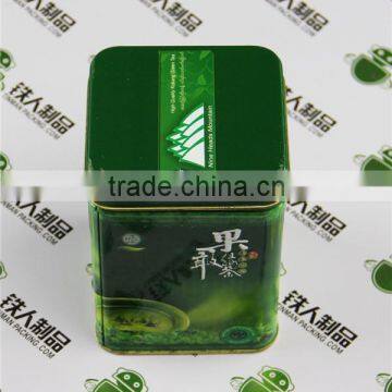 Square Embossed Chinese Green Tea Metal Packaging photo-2