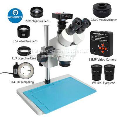Industry 3.5X-90X Simul-Focal Trinocular Stereo Microscope for PCB Repair photo-2