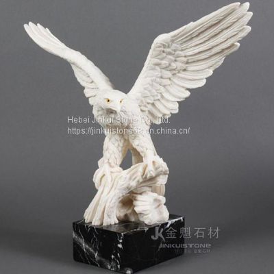 Customizable white animal sculpture marble decoration