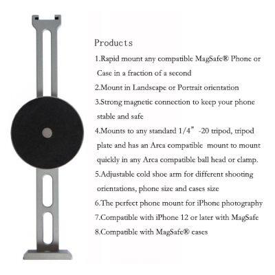 MagSafe Cell Phone Stand Iphone12,13,14,15 Magnetic Live Selfie Magnetic Lazy Desktop Video Head Tripod photo-4