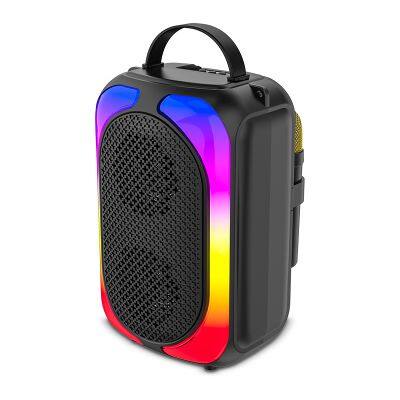 SING-E JQS3301  Karaoke Speaker Macaron Color Dual 3 Inch RGB Lights Wireless Microphone Smart Speaker