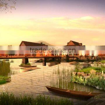 Landscape design render architectural visualation