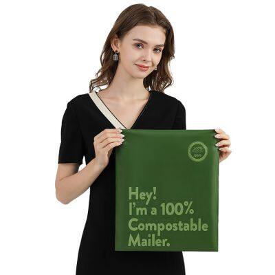 Custom Logo Printed Compostable Courier Mailing Bag Plastic Packaging for Shipping Envelopes