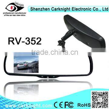 2014 best selling 3.5 inch Digital LCD monitor Car monitor Rearview mirror connect to car cameras