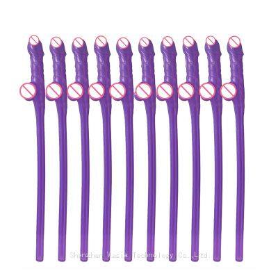 20pcs Plastic Pennis Straws - Bachelorette Party Decor Hen Night Funny Supplies