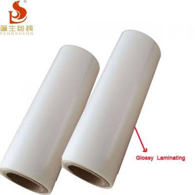 Предварительно склеенная самоклеящаяся рулонная ламинирующая пластиковая пленка BOPP для термического ламинирования