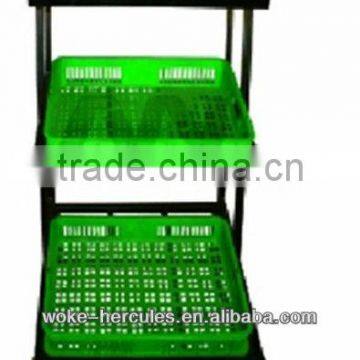 High Quality Supermarket Staniless Steel & Wooden Fruit and Vegetable Display Stands photo-2