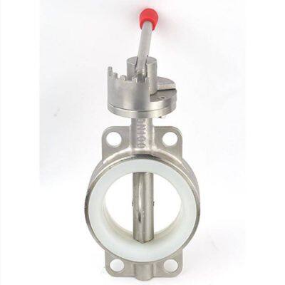 Stainless Steel Precision Casting Industrial Grade Wafer Type Four-eared Butterfly Valve D71x Straight Rod Handle Adjustable Control Valve photo-3